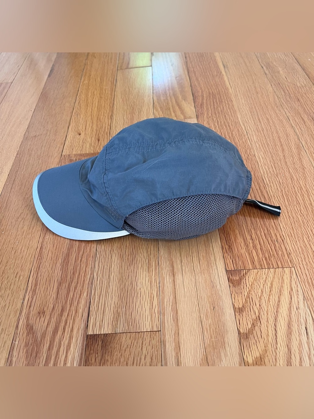 REI Gray Lightweight Mesh Running Hat with Reflective Trim